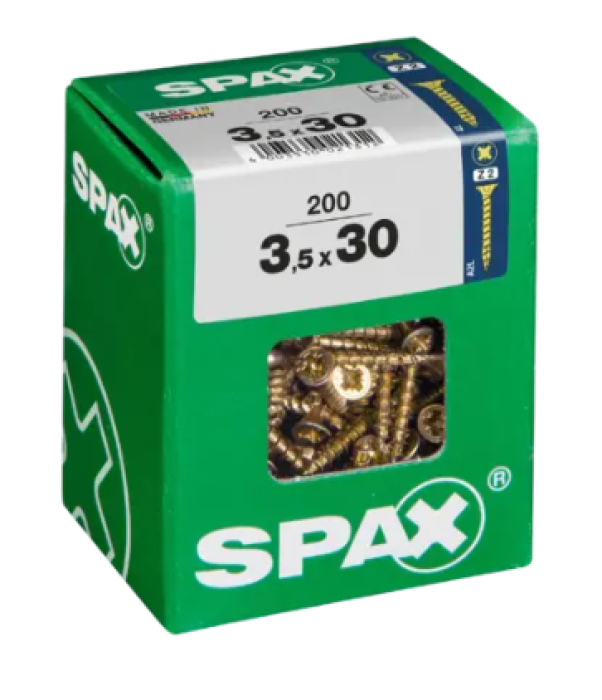 SPAX 4Universalschraube YELLOX, 3.5x30 mm, 200 Stück, 4081020350307